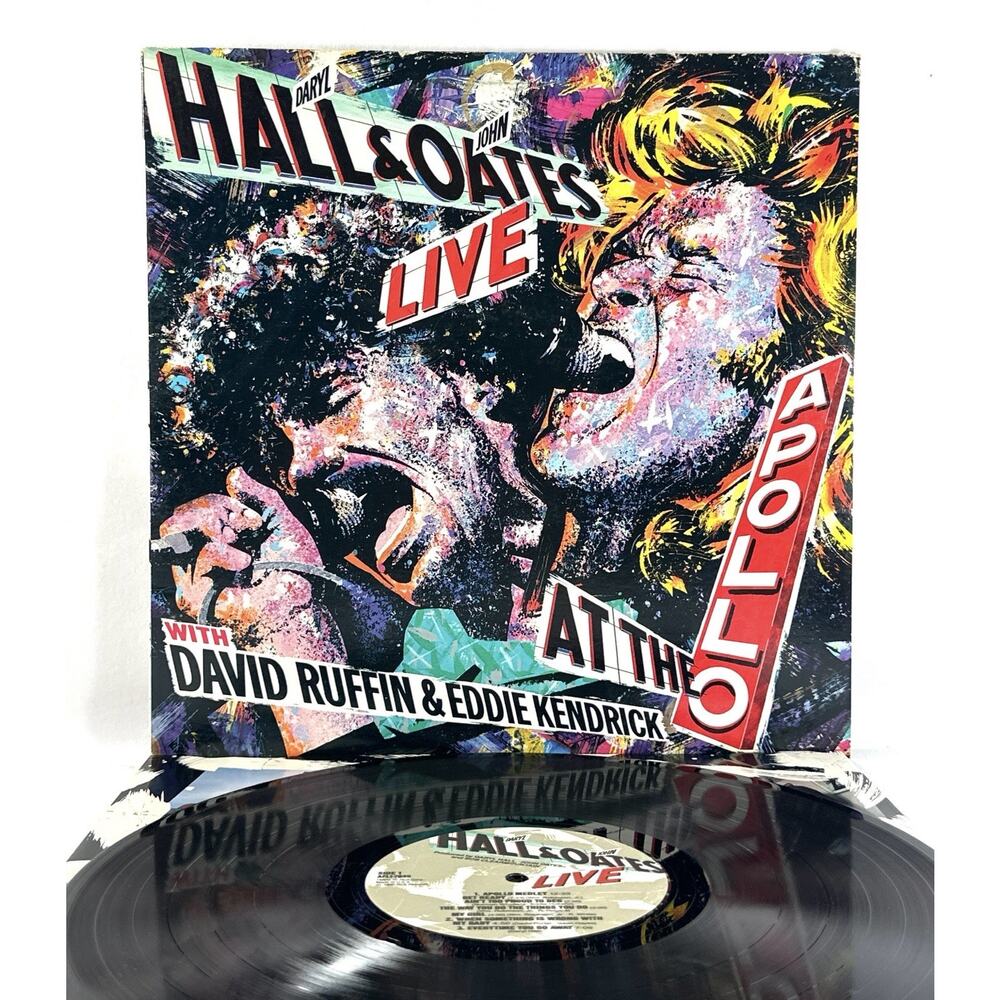 Hall & Oates Live At The Apollo LP Vinyl Record 1985 RCA AFL1-7035 Tested